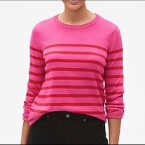 Gap Pink Striped Sweater